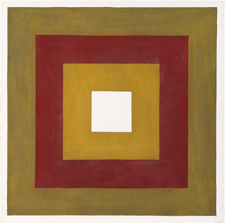 Sol LeWitt "Squares within Squares" 1989
gouache su carta
cm 55,5x56,5
Firmato e