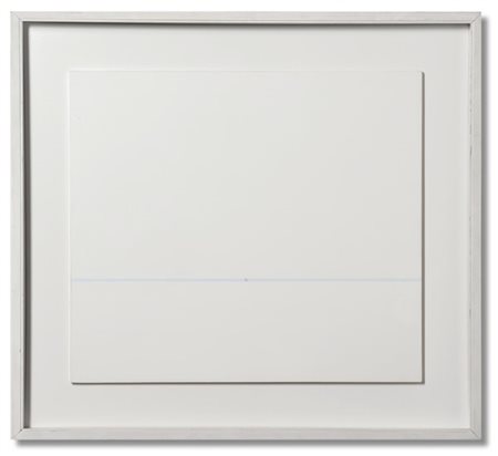 Antonio Calderara "Nel bianco tensione orizzontale e attrazione quadrata" 1970-7