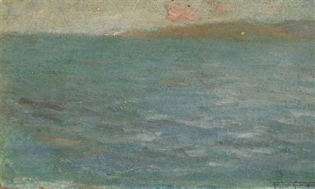 Pietro Fragiacomo (Triest/Trieste 1856 – Venedig/Venezia 1922) Marina;Olio su...