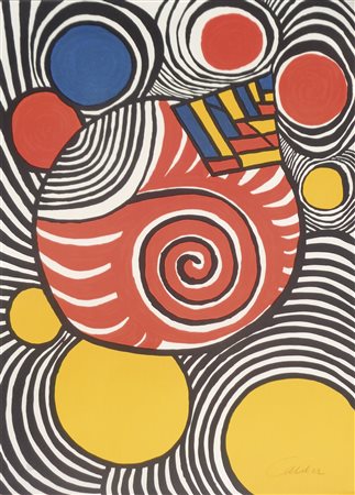 Alexander Calder (Lawnton 1898/ New York 1976) Clown, 1976;Litografia a col.,...