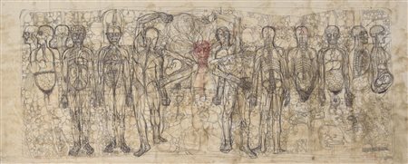 Hermann Nitsch (Wien/Vienna 1938) L’ultima cena, 1984;Serigrafia su relitto...