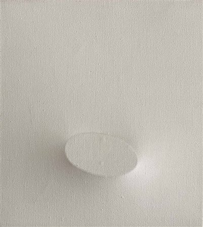 Turi Simeti (Alcamo 1929) Ovale bianco, 1976;Acrilico su tela sagomata, 23 x...