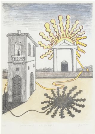 Giorgio De Chirico (Volos 1888 – Rom/Roma 1978) Sole sul tempio,...