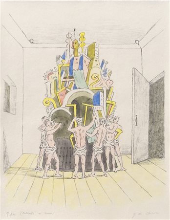 Giorgio De Chirico (Volo 1888 – Rom/Roma 1978) Senza titolo;Litografia col. a...