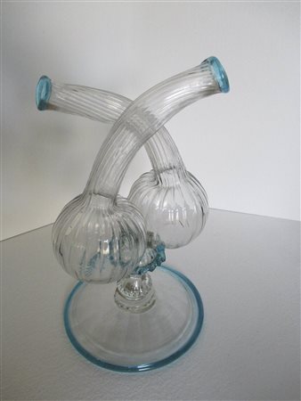 Antonio Salviati & Co Murano Vaso a due corpi, Inizio ‘900;su piede in vetro...