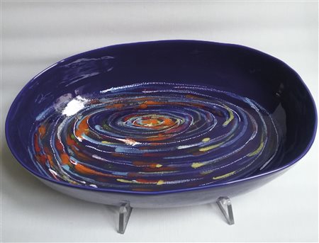 Pompeo Pianezzola (1925 – 2012) Centrotavola, Anni ‘70;in ceramica smaltata...