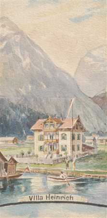 A. Ringler Villa Heinrich, lago Achensee, 1904;Aquarell zum Plakat „Der...