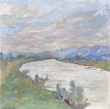 Gilbert Heidegger (Margreid/Magré 1872 – Innsbruck 1956) L’Adige in Bassa...