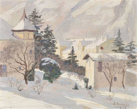 Lila Gruner (Guntramsdorf 1870 –Wien/Vienna 1950) Merano nella neve,...