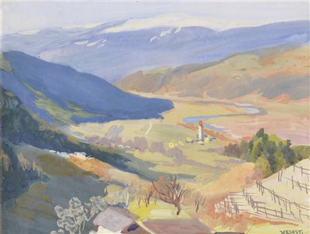 Josef Durst (Wien/Vienna 1878 – Brixen Bressanone 1950) Valle Isarco verso la...