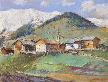 Erwin Lutz- Waldner (Meran/Merano 1912 – Innsbruck 1975) Serfaus;Pastell, 48...