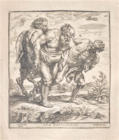 Christoffel Jegher / Peter Paul Rubens, 17. Jh./XVII sec. Sileno,...