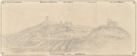 Welf oder/o Garibald von Isser Campo di battaglia di Solferino, 1859;Matita,...