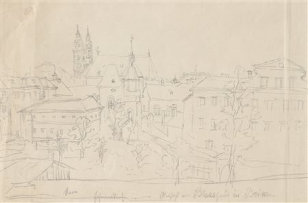 Welf von Isser Vista dalla casa Blaas a Bressanone, 1860;sul Duomo e la...