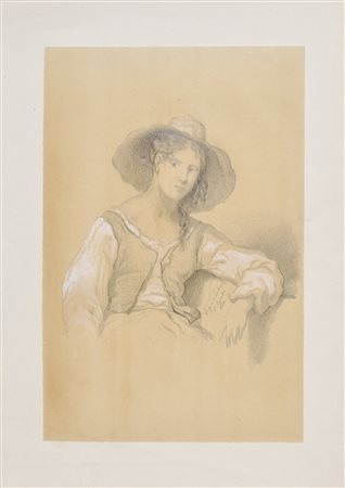 Virginia Liebener Coppia (probabilmente dal Trentino), 1852;2 disegni a...