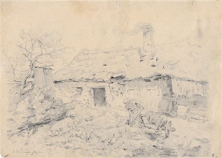 Olga Wisinger-Florian (Wien/Vienna 1844 -Grafenegg 1926) Maso con contadina...