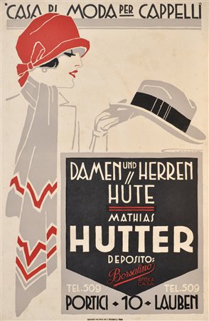 Franz Lenhart (Bad Häring 1898 – Meran/Merano 1992) Manifesto Casa di moda...