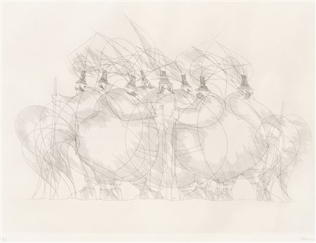 Paul Flora (Glurns/Glorenza 1922 – Innsbruck 2009) Otto bersaglieri,...