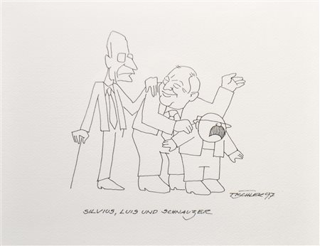 Pepi Tischler (* Latsch/Laces 1942) Silvius, Luis und Schnauzer, 1997;China,...