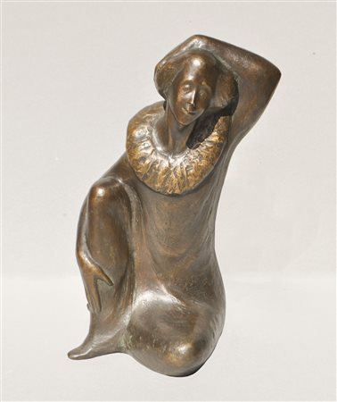Sieglinde Tatz-Borgogno (* Eppan/Appiano 1942) Donna seduta;Bronzo, alt. 33...