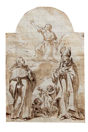 Scuola italiana, secolo XVII - Sacra Conversazione