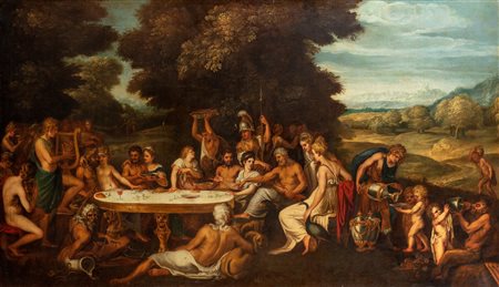 Scuola veneta, secolo XVII - Banchetto degli Dei