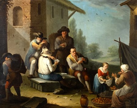 Pietro Domenico Olivero (Torino 1679-1755)  - Due scene campestri