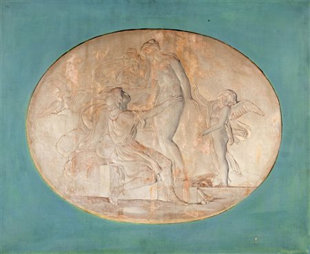 Scuola neoclassica - Scena mitologica in monocromo