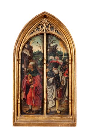 Scuola di Anversa, secolo XVI - Adorazione dei Magi