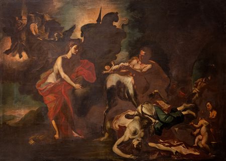 Francesco Solimena (Canale di Serino 1657-Barra 1747)  - Apollo affida il figlio Esculapio al centauro Chirone