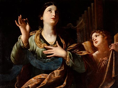 Giovan Giacomo Sementi (Bologna 1583-Roma 1636)  - Santa Cecilia e un Angelo