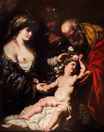 Scuola genovese, secolo XVII - La Sibilla Cumana con Enea e Anchise