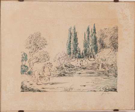 Giorgio De Chirico (Volo 1888 - Roma 1978), “Senza titolo”.