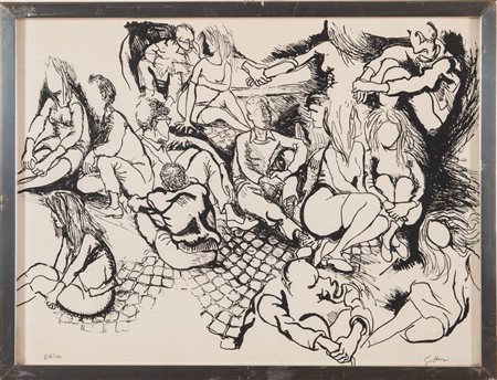 Renato Guttuso (Bagheria 1911 - Roma 1987), “Senza titolo”.