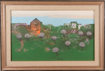 Manlio Bacosi (Perugia 1921 - 1998), “Paesaggio”.