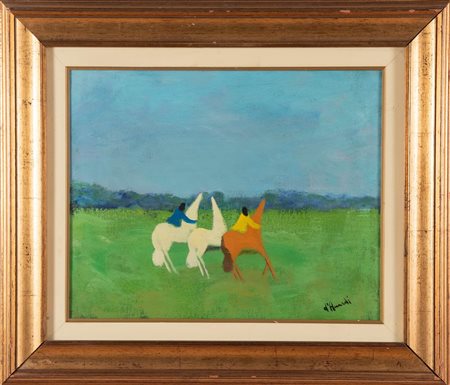 Gian Rodolfo D’Accardi (Palermo 1906 - Varese 1993), “Cavalli”.