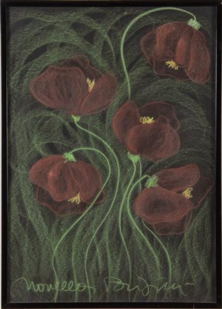 Novella Parigini (Chiusi 1921 - Roma 1993), “Papaveri”.