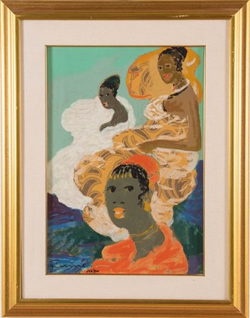 Salvatore Fiume (Comiso 1915 - Canzo 1997), “Tre somale”.