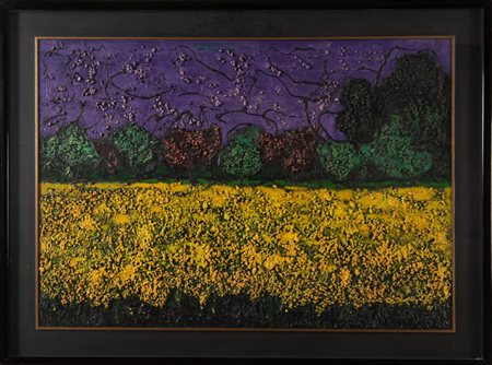 Andrea Raccagni (Imola 1921 - 2005), “Campo di fiori gialli - Dal ciclo Natura Ultima”, 1990.