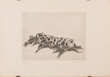 Enotrio Pugliese (Buenos Aires 1920 - Pizzo 1989), “Paesaggio”.