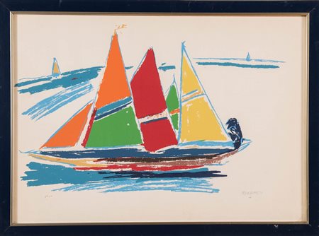 Sante Monachesi (Macerata 1910 - Roma 1991), “Barche”.