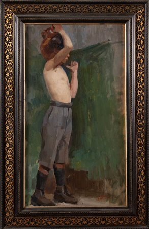 Pittore del XX secolo, “Fanciullo con anfora”.