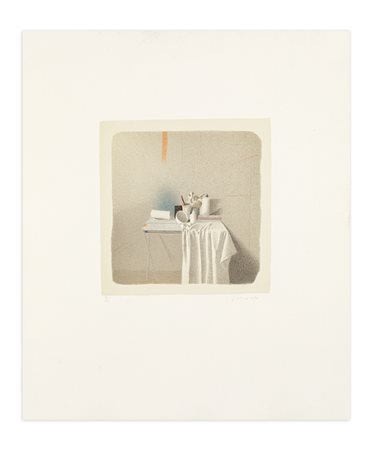 GIANFRANCO FERRONI (1927-2001) - Diversi oggetti e panneggio, 1990