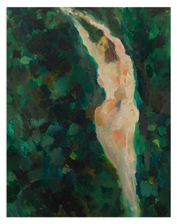 ERNESTO TRECCANI (1920-2009) - Nudo contro la siepe, 1965