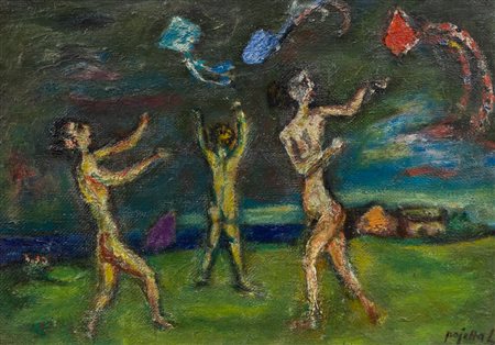GUIDO PAJETTA (1898-1987) - Con gli aquiloni, 1949
