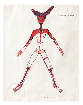 REMO BRINDISI (1918-1996) - Composizione con maschera