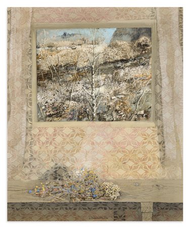 GIUSEPPE BANCHIERI (1927-1994) - Fiori e finestra, 1979