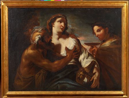Seguace di Giacinto Brandi, fine sec. XVIILOTH E LE FIGLIEolio su tela, cm...