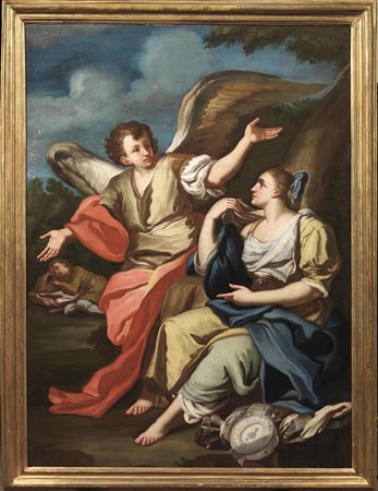 Scuola napoletana, sec. XVIIIAGAR E ISMAELEolio su tela, cm 130,5x96,5&nbsp;