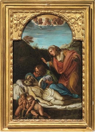 Pittore nordeuropeo, fine sec. XVIIICOMPIANTO SUL CORPO DI CRISTOolio su...